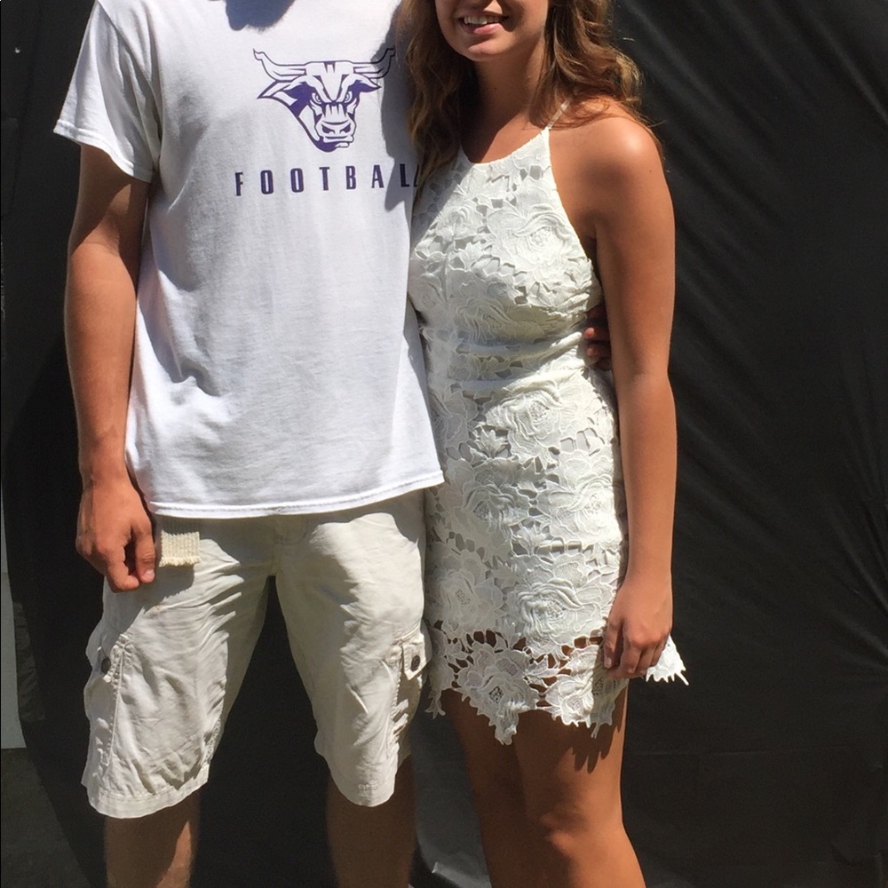 white lace dress